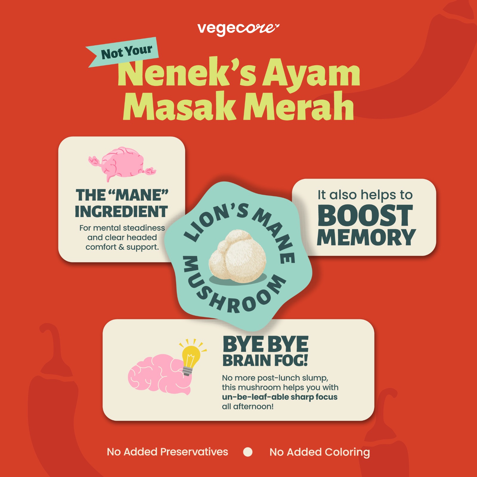 Not Your Nenek's Ayam Masak Merah (Vegan Lion's Mane Ayam Masak Merah)