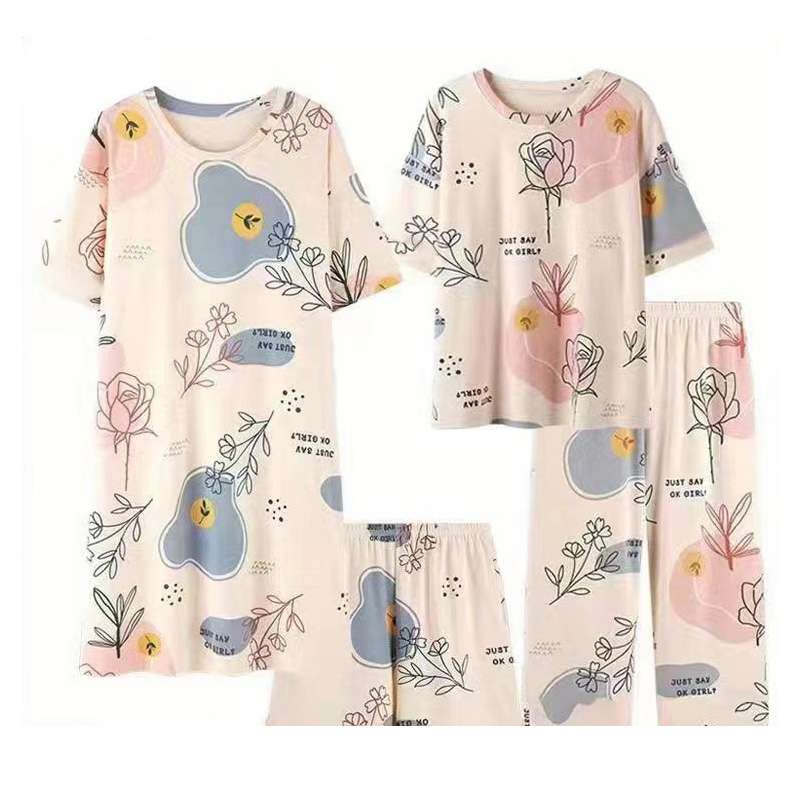 新款女士四件套睡衣