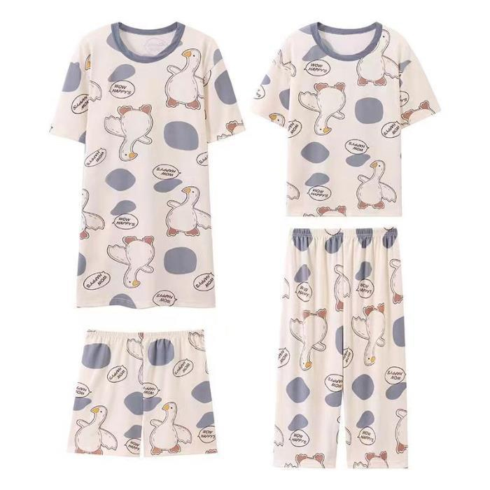 新款女士四件套睡衣