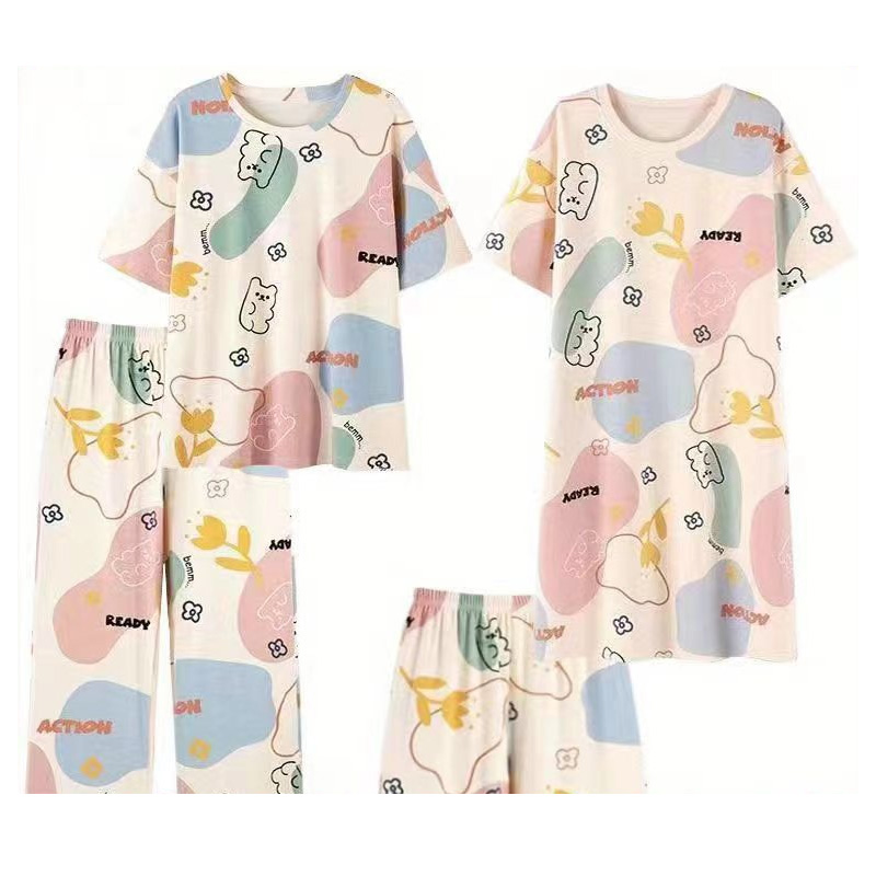 新款女士四件套睡衣