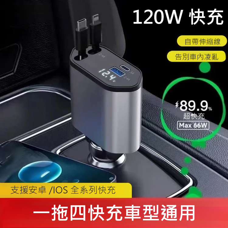 車上超快充四合一充電器