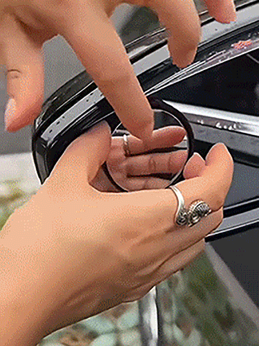 【隨意吸附不掉落】奈米真空吸盤倒車小圓鏡