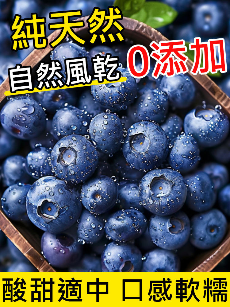 長白山極地原生態黑鑽野生藍莓乾