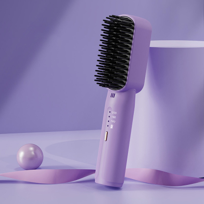 [Negative ions do not hurt hair] Portable cordless mini hair straightening comb