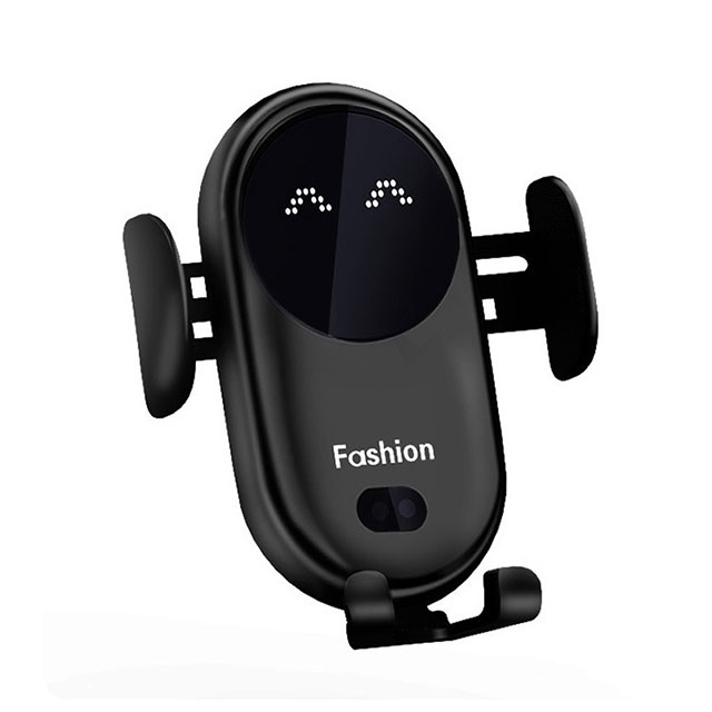 Smile face wireless charging car mounted phone bracket