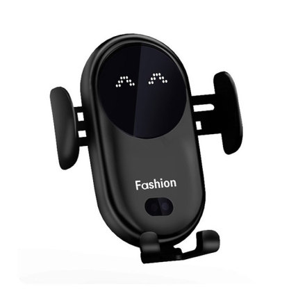 Smile face wireless charging car mounted phone bracket
