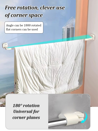 Telescopic Rotating Drying Rack with Suction Cup