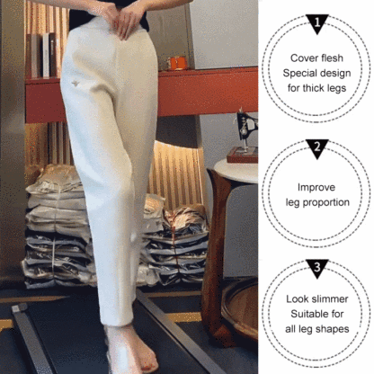 High-waist casual harem pants