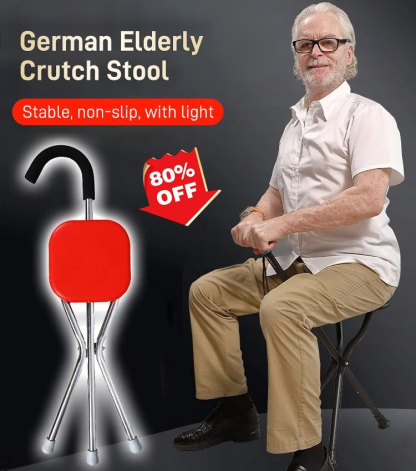 German elderly crutch stool