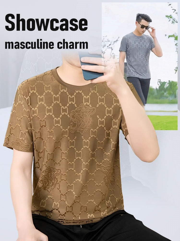 [Only 10% of the original price] High-end Jacquard Ice-feel Short Sleeve