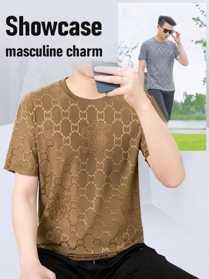 [Only 10% of the original price] High-end Jacquard Ice-feel Short Sleeve