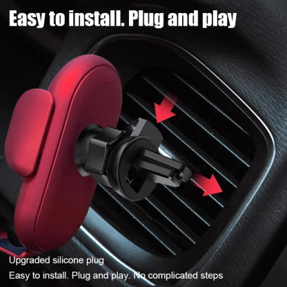 Smile face wireless charging car mounted phone bracket