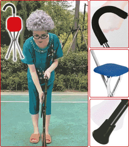 German elderly crutch stool