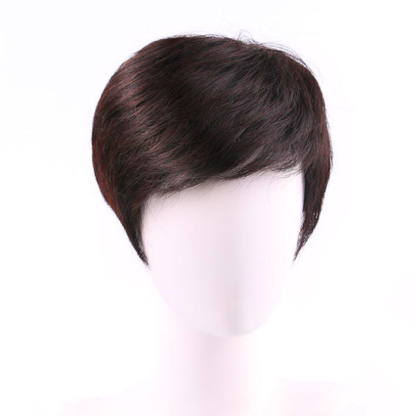 Business natural and realistic full wig for medium-elderly men