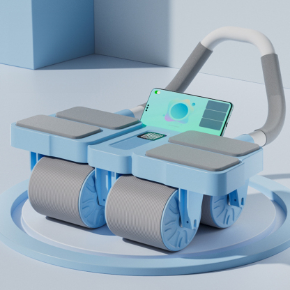 Four rounds of automatic rebound tummy tuck and roll abdominal fitness wheel