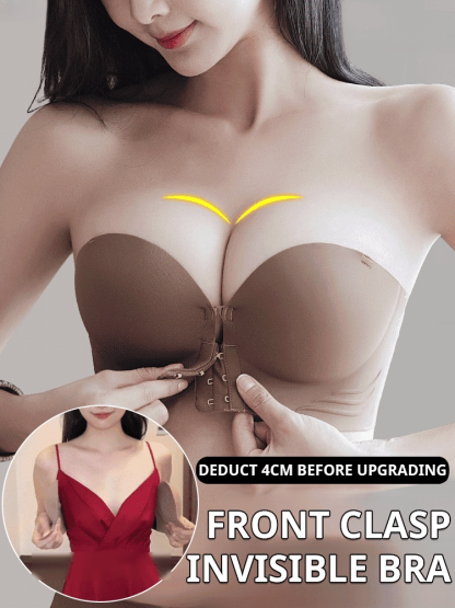 Front Clasp Invisible Bra "Stays Put Even When You Jump"