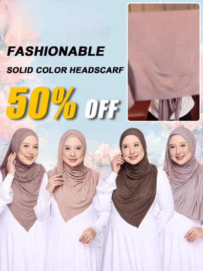 Solid color versatile headscarf