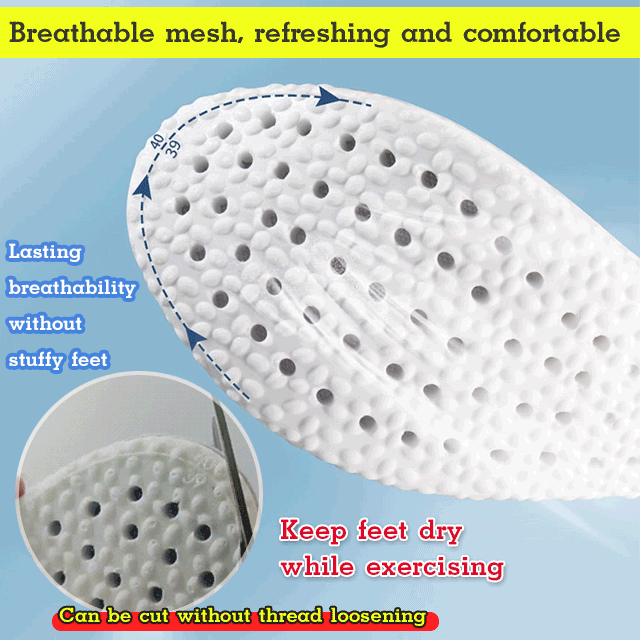 Ultra-comfortable breathable shock-absorbing sports insole