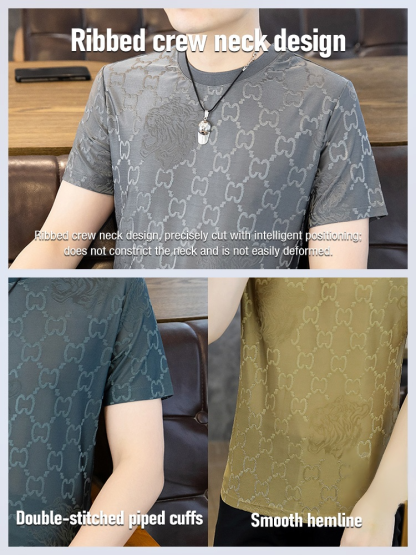 [Only 10% of the original price] High-end Jacquard Ice-feel Short Sleeve