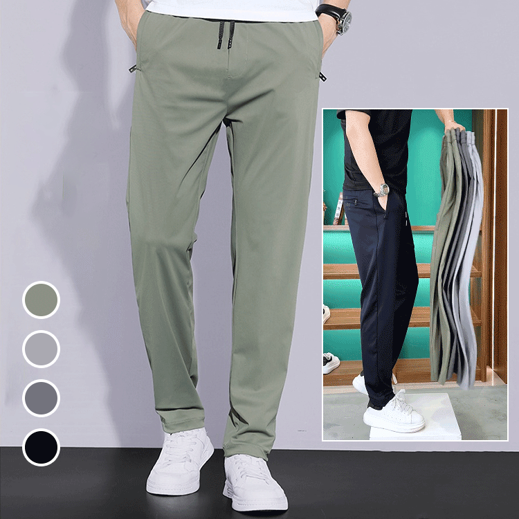 Summer ultra-thin breathable ice silk pants