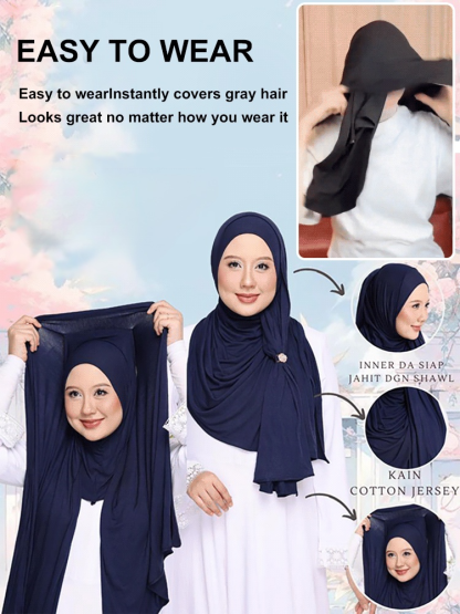 Solid color versatile headscarf