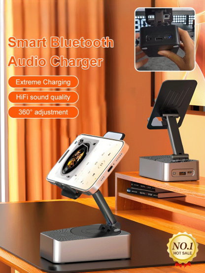 Smart Bluetooth audio charging treasure 3-in-1 stand