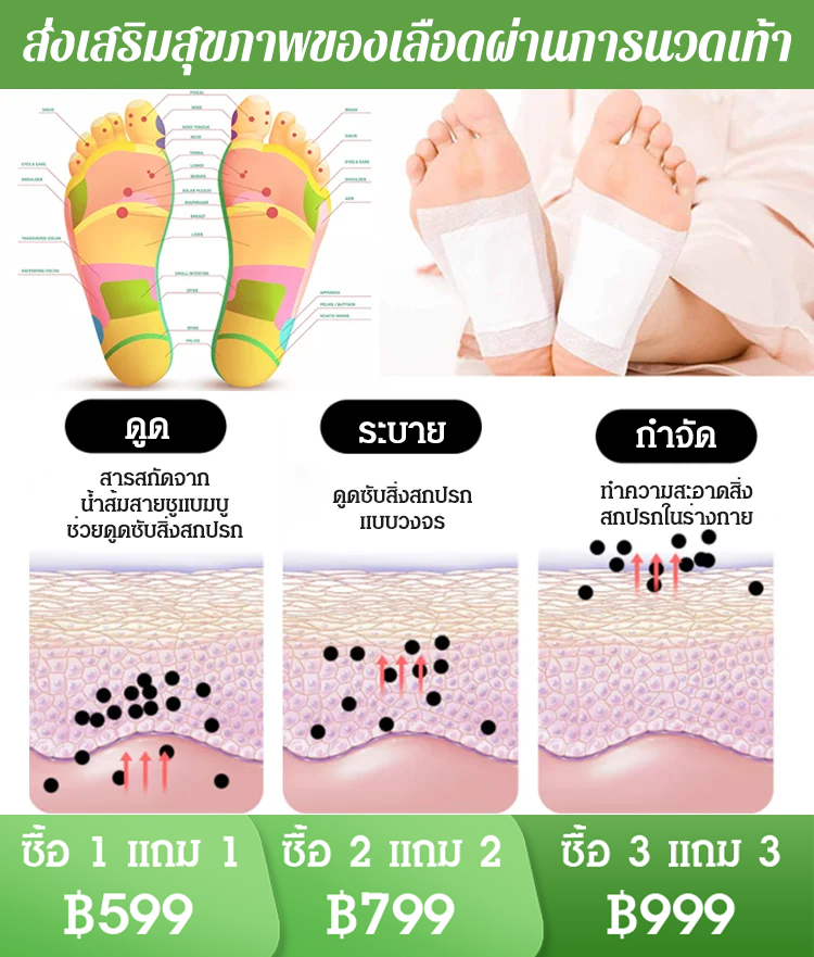 [ส่งเสริมสุขภาพเลือด] แผ่นแปะเท้าลดน้ำตาลในเลือดและล้างสารพิษ