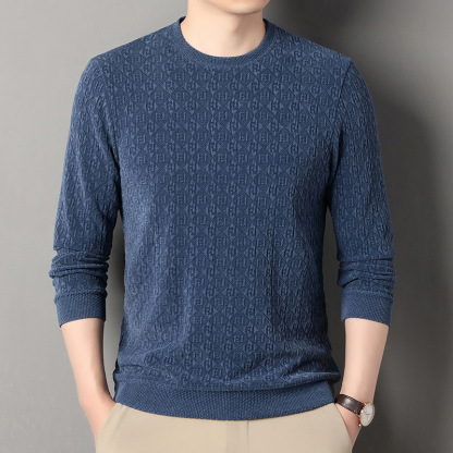 เสื้อทอแจ็คการ์ดลำลองระดับพรีเมี่ยมของผู้ชาย