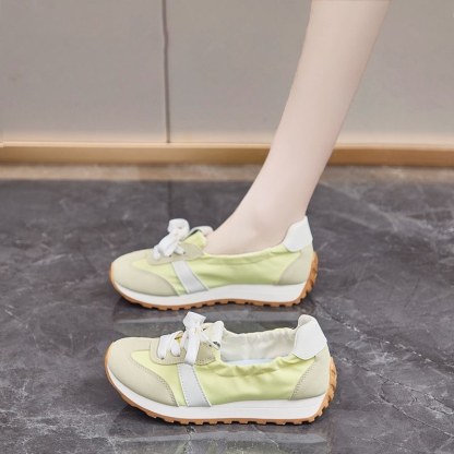 【พื้นนุ่มเสริมความสูง】รองเท้าฟอเรสกั้มสลับสีระบายอกาศได้
