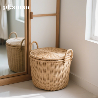 ตะกร้าหวายเก็บของ