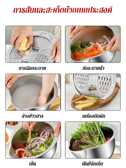 เครื่องหั่นผักสแตนเลสอเนกประสงค์