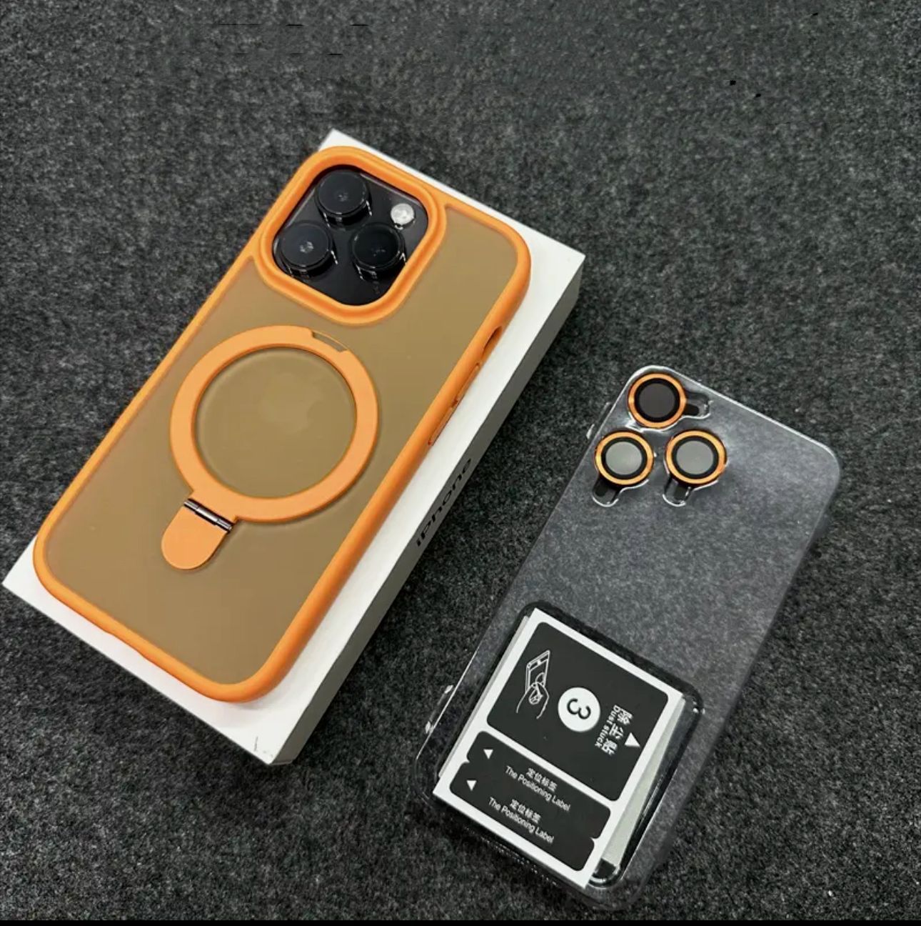 เคสป้องกันโทรศัพท์มือถือแบบแม่เหล็ก ห่วงหมุนได้