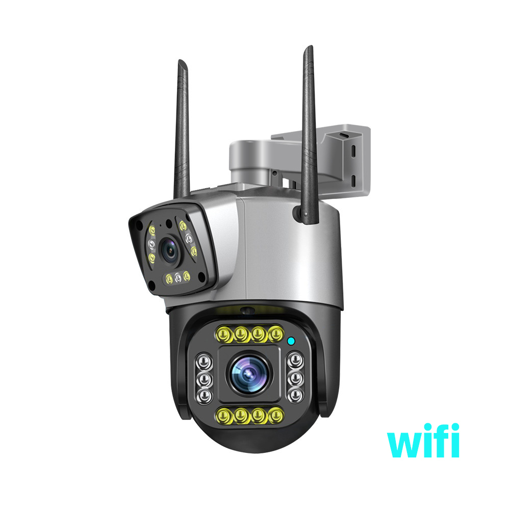 [ปกป้องบ้านของคุณ] กล้องวงจรปิดเลนส์คู่ แจ้งเตือนอัตโนมัติ