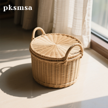 ตะกร้าหวายเก็บของ