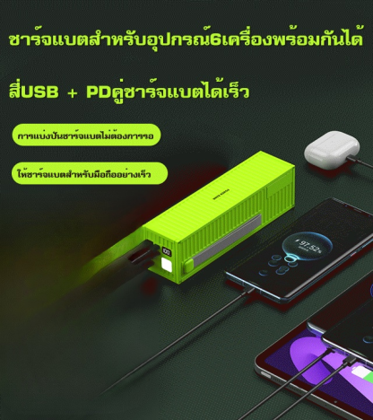 พาวเวอร์แบงค์จอแสดงผลดิจิตอลมีหลายพอร์ตชาร์จแบตเร็ว100,000 mA