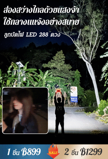 ไฟกลางแจ้งพลังงานแสงอาทิตย์ แบบมือจับ พกพาสะดวก