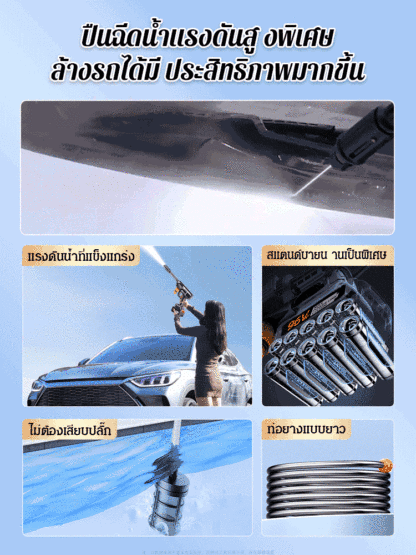 ปืนฉีดน้ำแรงดันสูงสำหรับล้างรถ