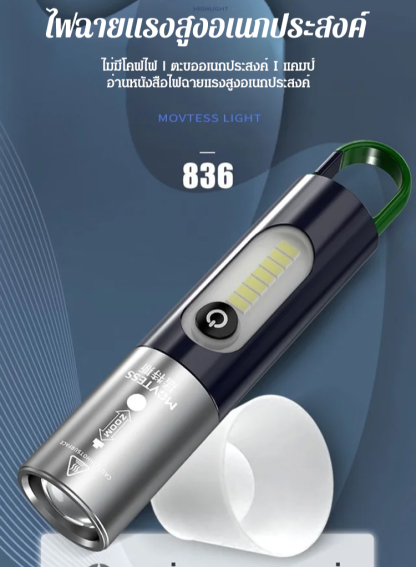 【แสงจ้าส่องไกล】ไฟฉายแรงสูง HOTO