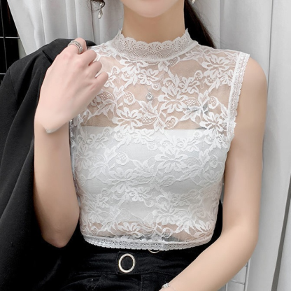 เสื้อแขนกุดผ้าลูกไม้