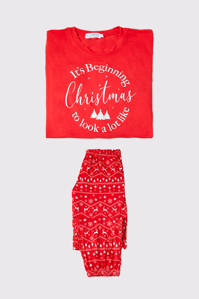 Mens 'It's Beginning To Look A Lot Like Christmas' Matching Family PJ Set