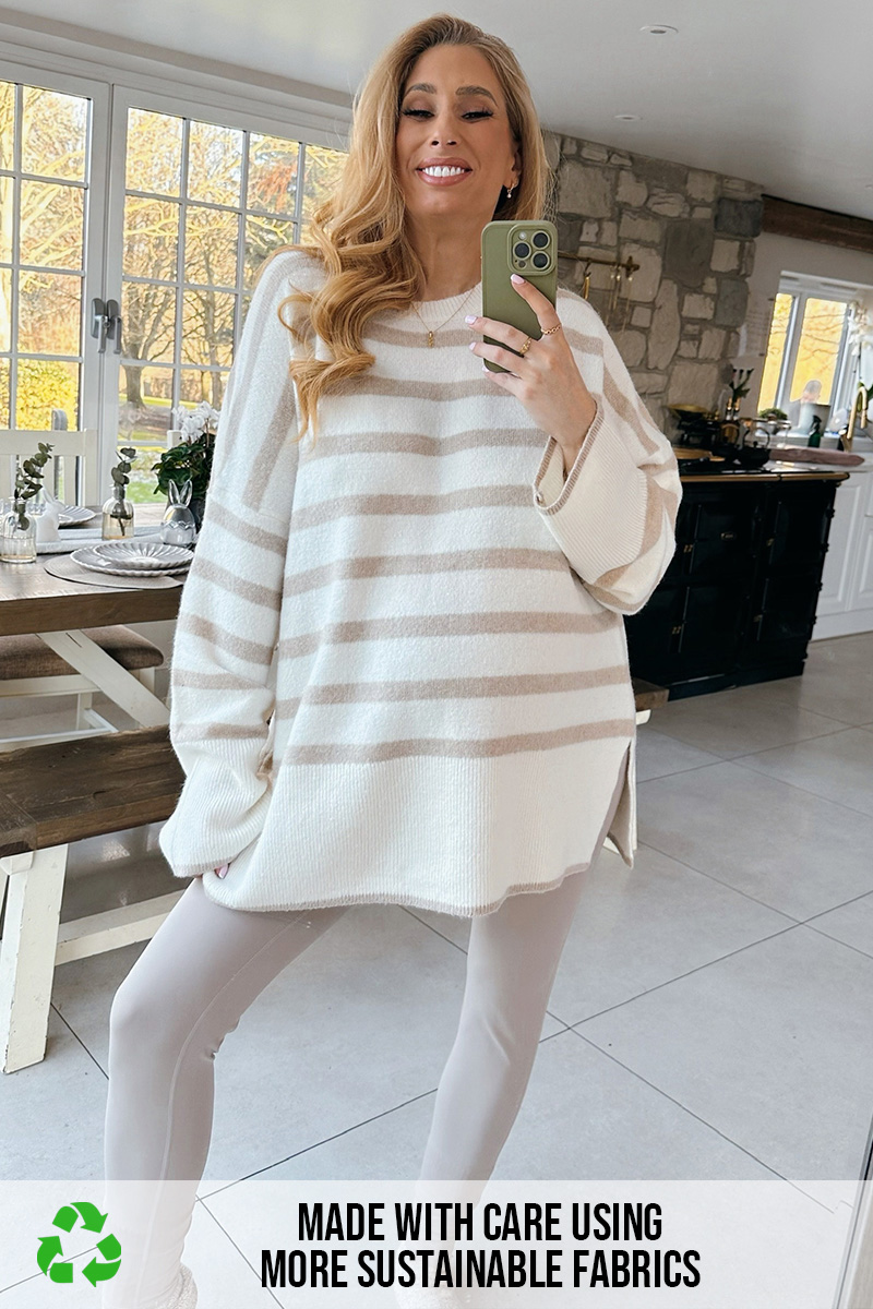 Stripe Crew Neck Knitted Jumper
