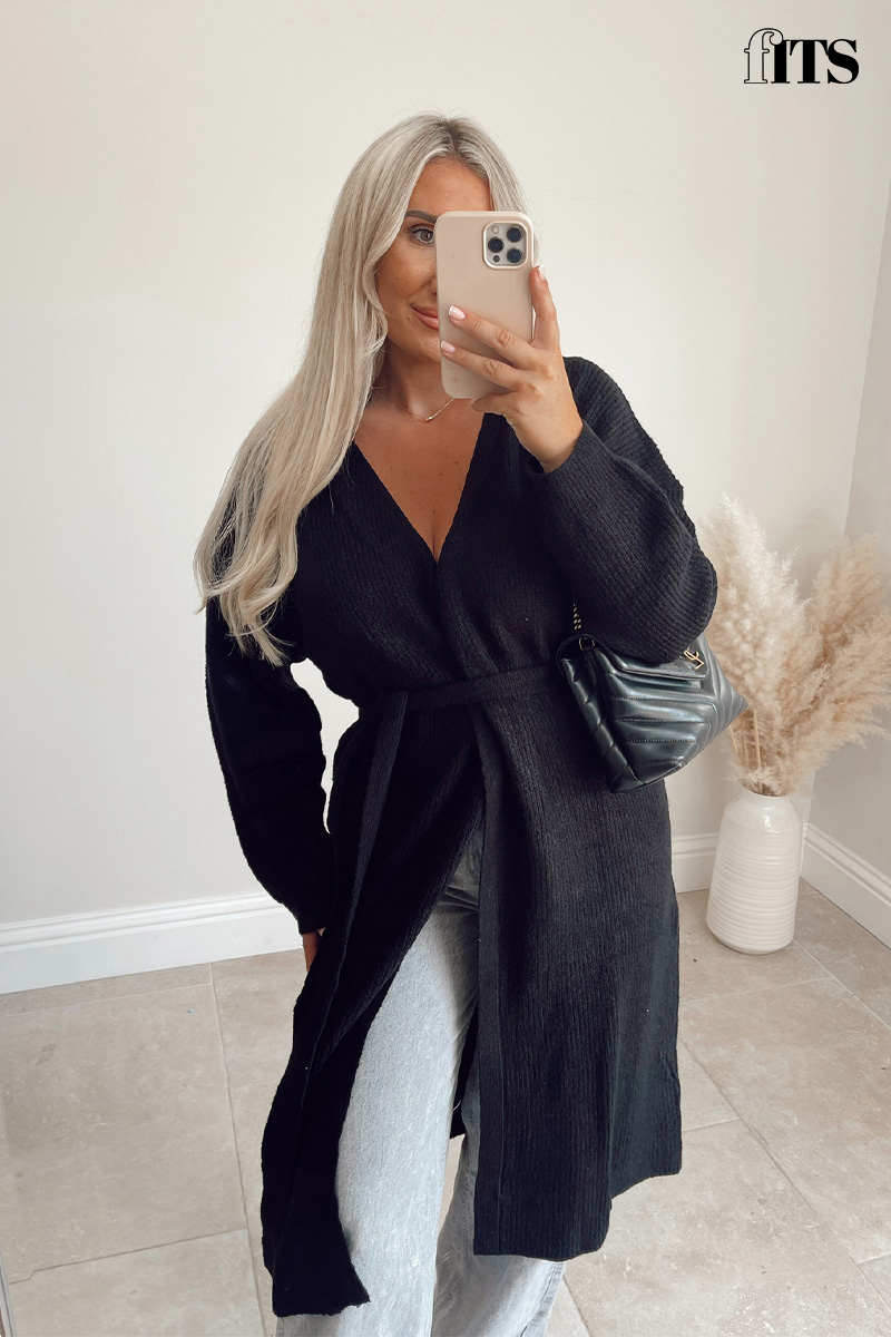 Midi Belted Knitted Cardigan
