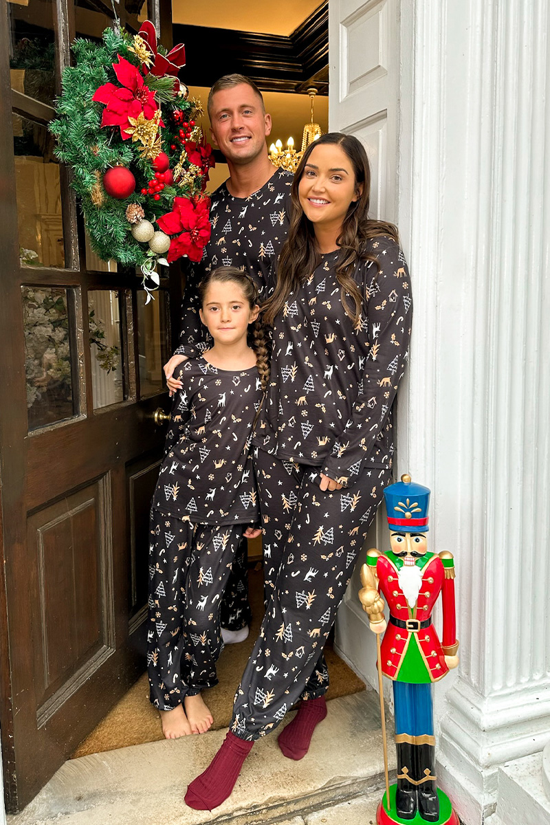 Womens Christmas Tree Print Matching Family PJ Set