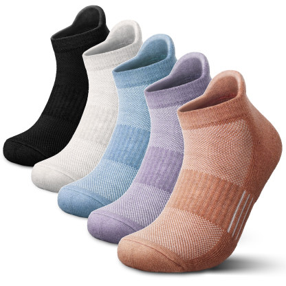 5 Pack Women's Merino Wool Ankle Hiking Running Socks Target Cushioned SS15F