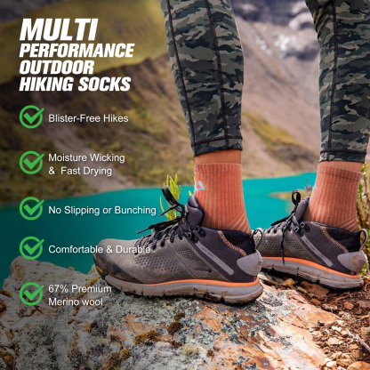 5 Pack Women's Merino Wool 1/4 Sock Shorty Half Cushioned Hiking Socks SS12F