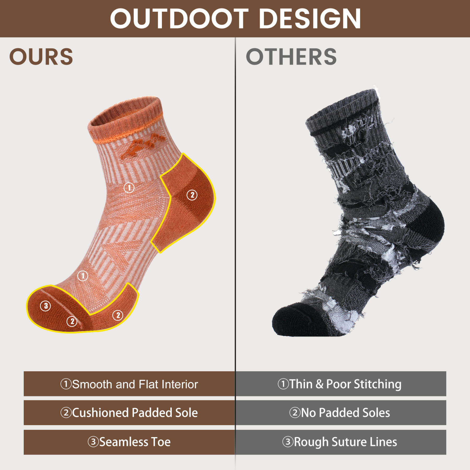 5 Pack Women's Merino Wool Quarter Hiking Running Socks Target Cushioned SS13F