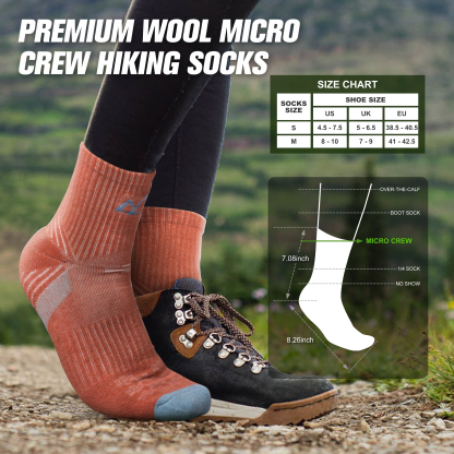 5 Pack Women's Merino Wool 1/4 Sock Shorty Half Cushioned Hiking Socks SS12F