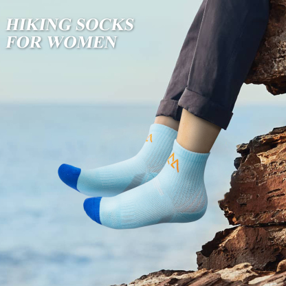 5 Pack Women's Merino Wool Hiking Socks Quarter Half Cushioned SS03F