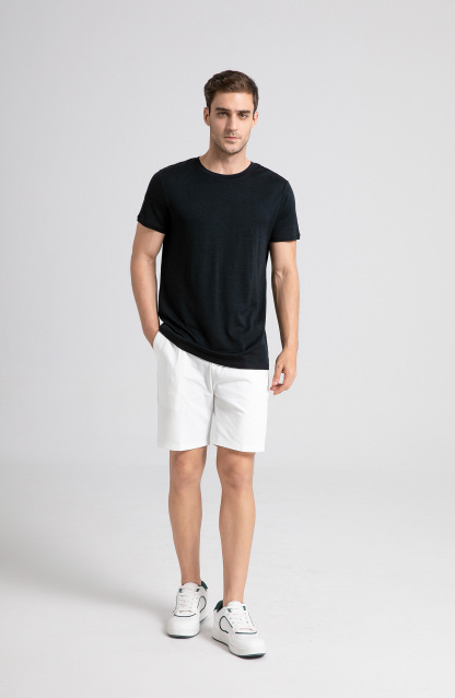 Men's Merino 150 Short Sleeve Crew T-shirt Black Ink