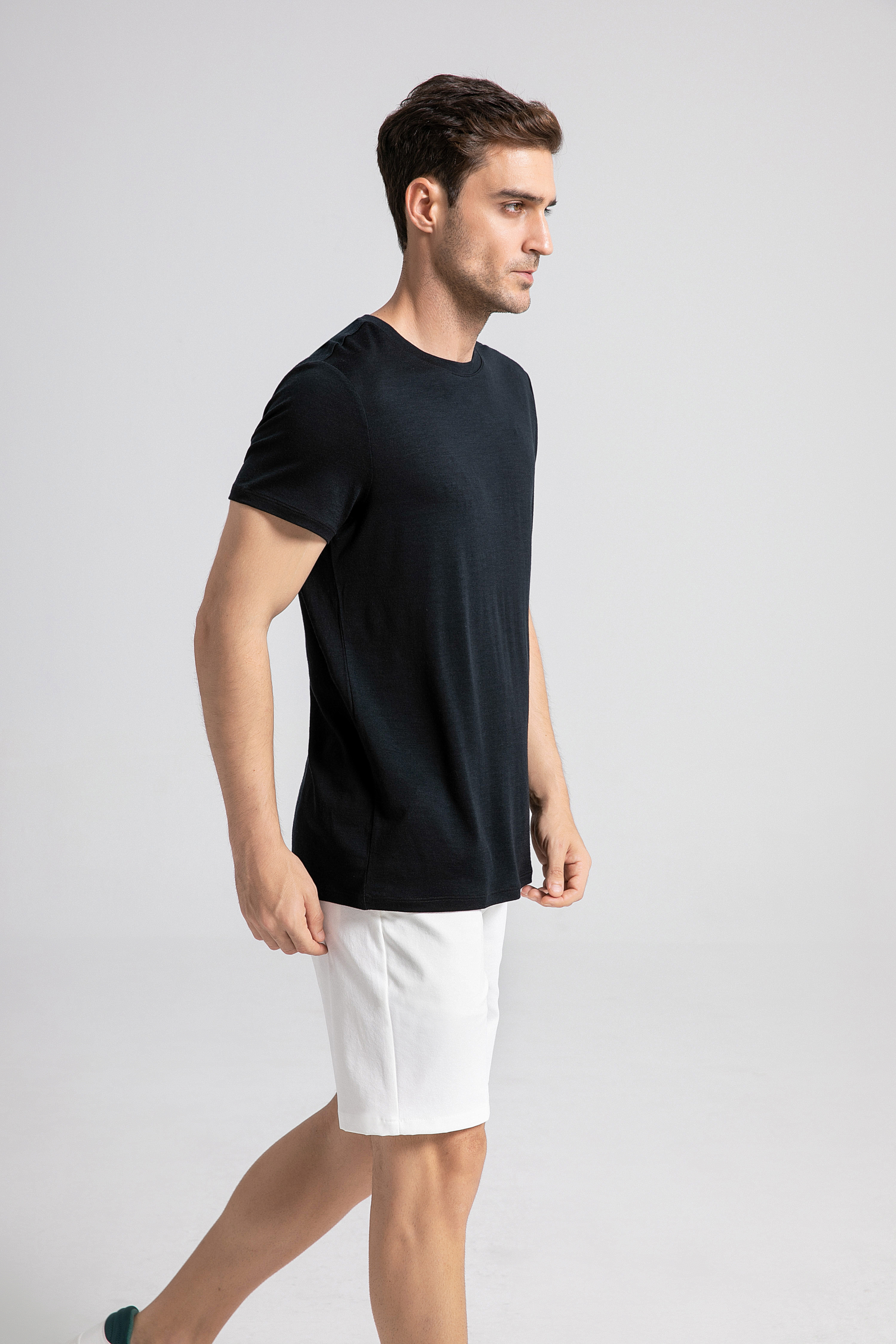Men's Merino 150 Short Sleeve Crew T-shirt Black Ink